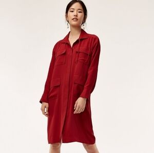 Aritzia Babaton Howitt red long sleeves dress size XS
